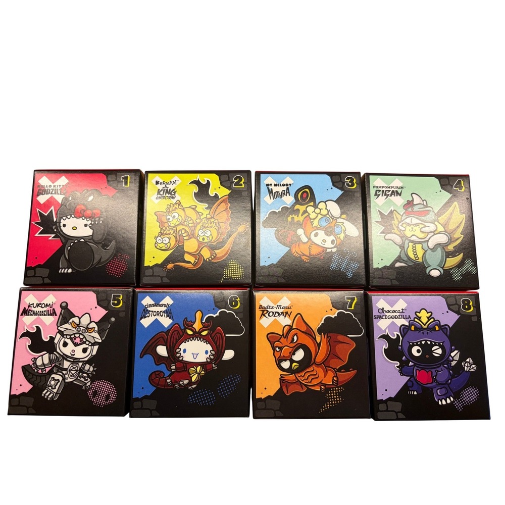 McDonald's 2026 Hello Kitty Godzilla Happy Meal Toys Full Set #1 - #8